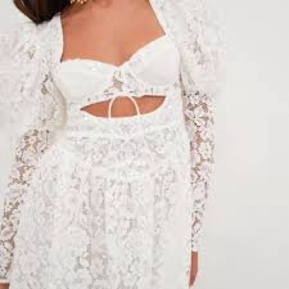 For Love and Lemons Frances Puff Sleeve Mini - Picture 2 of 6